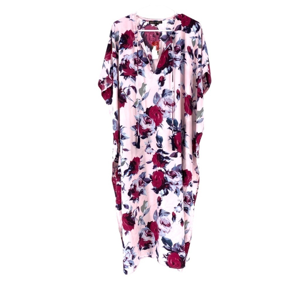 America & Beyond Women's Floral Maxi Dress Kaftan - S